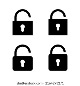 Unlock icon vector. Unlock sign and symbol. unlocked padlock icon