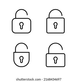 Unlock Icon Vector. Unlock Sign And Symbol. Unlocked Padlock Icon