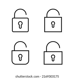 Unlock icon vector. Unlock sign and symbol. unlocked padlock icon