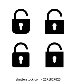 Unlock icon vector. Unlock sign and symbol. unlocked padlock icon