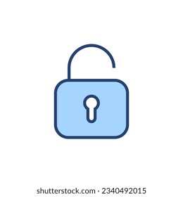 Desbloquear el vector de icono. Desbloquear el signo y el símbolo. icono de candado desbloqueado