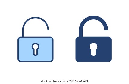 Unlock icon vector. Unlock sign and symbol. unlocked padlock icon