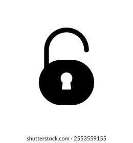 Unlock icon vector. Unlock sign and symbol. unlocked padlock icon