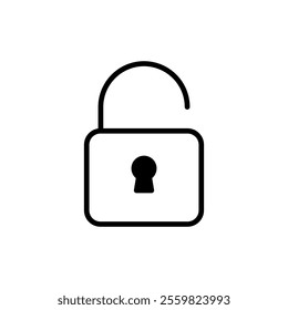 Unlock icon vector. Unlock sign and symbol. unlocked padlock icon