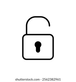 Unlock icon vector. Unlock sign and symbol. unlocked padlock icon