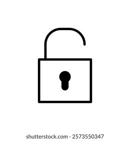 Unlock icon vector. Unlock sign and symbol. unlocked padlock icon