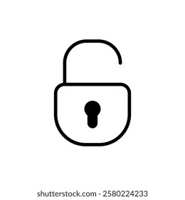Unlock icon vector. Unlock sign and symbol. unlocked padlock icon