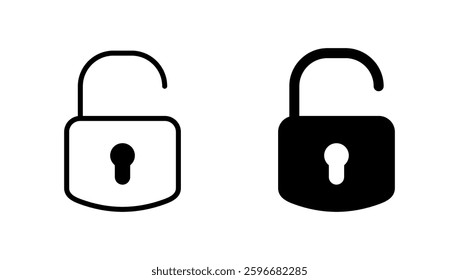 Unlock icon vector. Unlock sign and symbol. unlocked padlock icon