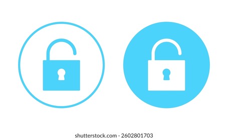 Unlock icon vector. Unlock sign and symbol. unlocked padlock icon