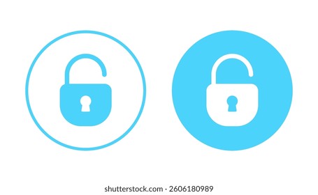 Unlock icon vector. Unlock sign and symbol. unlocked padlock icon