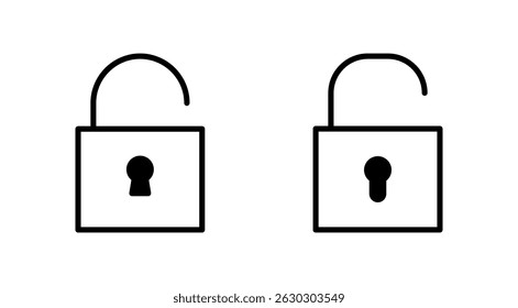 Unlock icon vector. Unlock sign and symbol. unlocked padlock icon