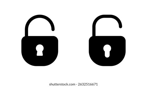 Unlock icon vector. Unlock sign and symbol. unlocked padlock icon