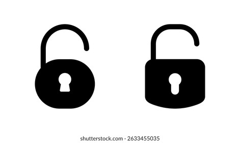 Unlock icon vector. Unlock sign and symbol. unlocked padlock icon