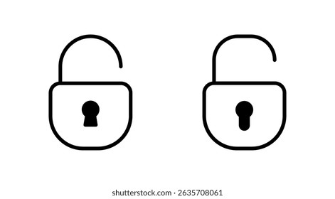 Unlock icon vector. Unlock sign and symbol. unlocked padlock icon
