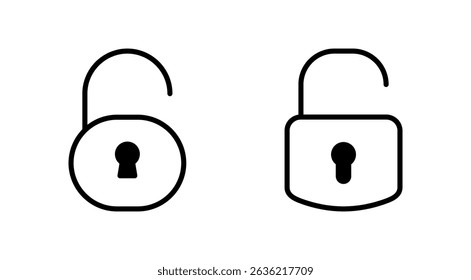 Unlock icon vector. Unlock sign and symbol. unlocked padlock icon