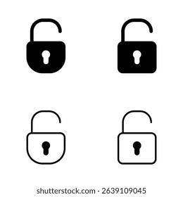 Unlock icon vector. Unlock sign and symbol. unlocked padlock icon