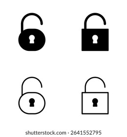 Unlock icon vector. Unlock sign and symbol. unlocked padlock icon