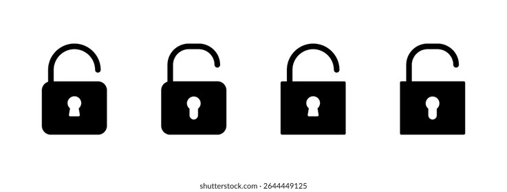 Unlock icon vector. Unlock sign and symbol. unlocked padlock icon
