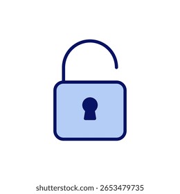 Desbloquea el Vector de iconos. Signo y símbolo de desbloqueo. icono de candado desbloqueado