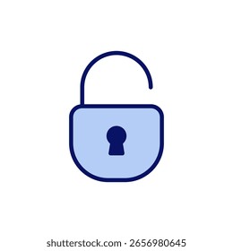 Desbloquea el Vector de iconos. Signo y símbolo de desbloqueo. icono de candado desbloqueado