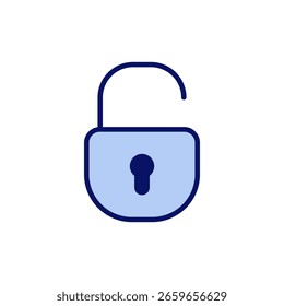 Desbloquea el Vector de iconos. Signo y símbolo de desbloqueo. icono de candado desbloqueado