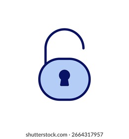 Desbloquea el Vector de iconos. Signo y símbolo de desbloqueo. icono de candado desbloqueado