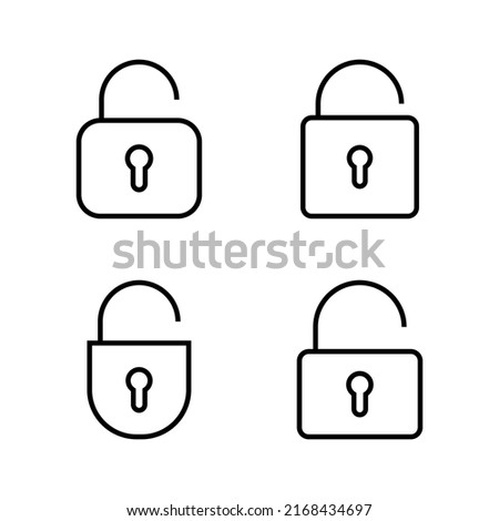 Unlock icon vector. Unlock sign and symbol. unlocked padlock icon