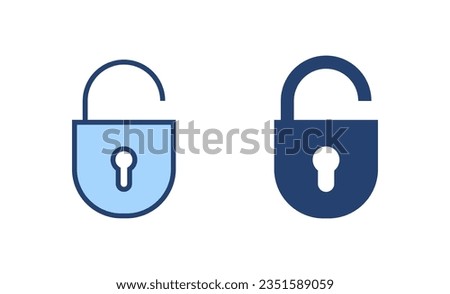Unlock icon vector. Unlock sign and symbol. unlocked padlock icon