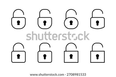Unlock icon vector. Unlock sign and symbol. unlocked padlock icon
