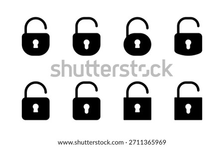 Unlock icon vector. Unlock sign and symbol. unlocked padlock icon