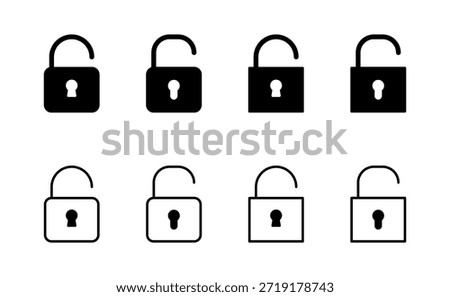 Unlock icon vector. Unlock sign and symbol. unlocked padlock icon