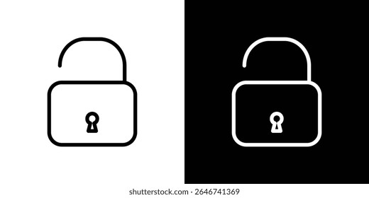 Unlock icon vector simple element illustration editable