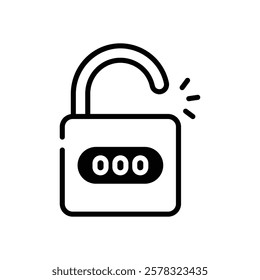 Unlock icon vector stock illustration