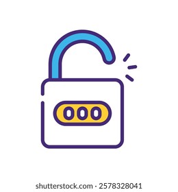 Unlock icon vector stock illustration