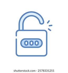 Unlock icon vector stock illustration