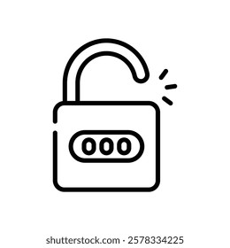 Unlock icon vector stock illustration