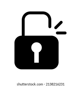 Unlock Icon Vector Symbol Design Illustration