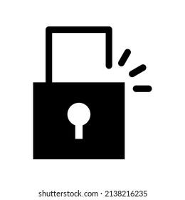 Unlock Icon Vector Symbol Design Illustration