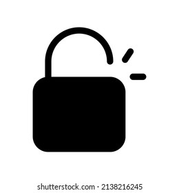 Unlock Icon Vector Symbol Design Illustration