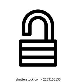 Unlock Icon Vector Symbol Design Illustration