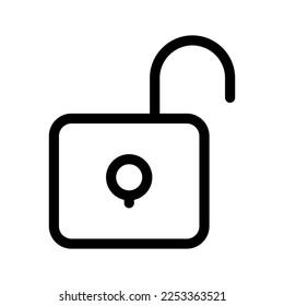 Unlock Icon Vector Symbol Design Illustration