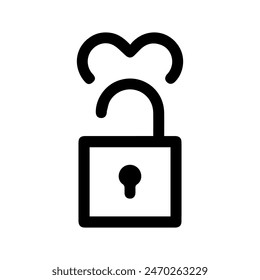 Unlock Icon Vector Symbol Design Illustration