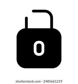 Ilustración de diseño de símbolo de Vector de desbloqueo