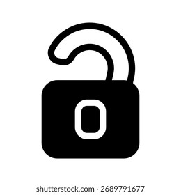Symbol entsperren, Vektorsymbol-Entwurfsgrafik