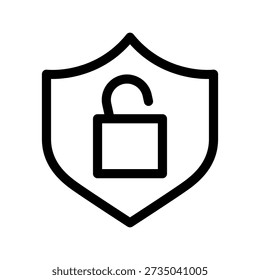 Unlock Icon Vector Symbol Design Illustration