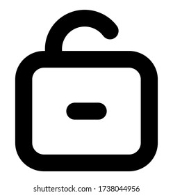 Unlock icon vector for web and app