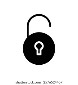 Unlock icon web design in vector