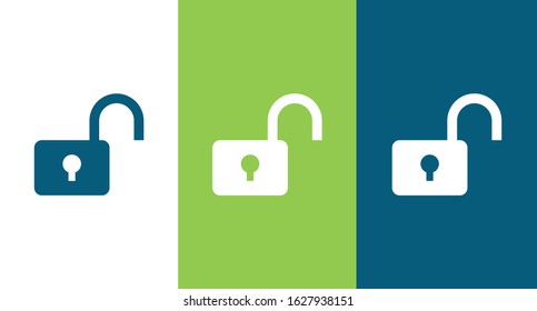 Unlock icon for web and mobile