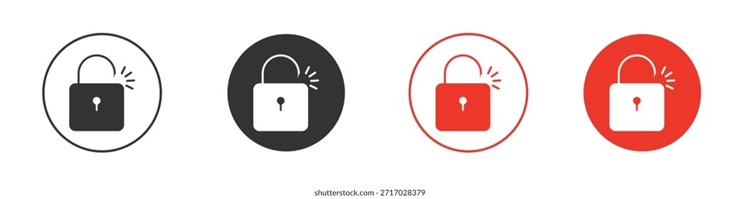Unlock icon. web vector design