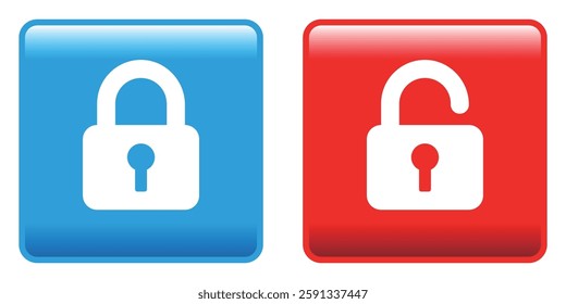 Unlock illustration, simple vector illustration